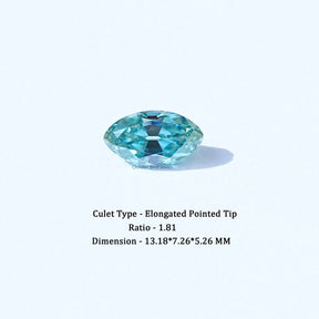 Cyan Blue Old Mine Moval Cut Loose Stone