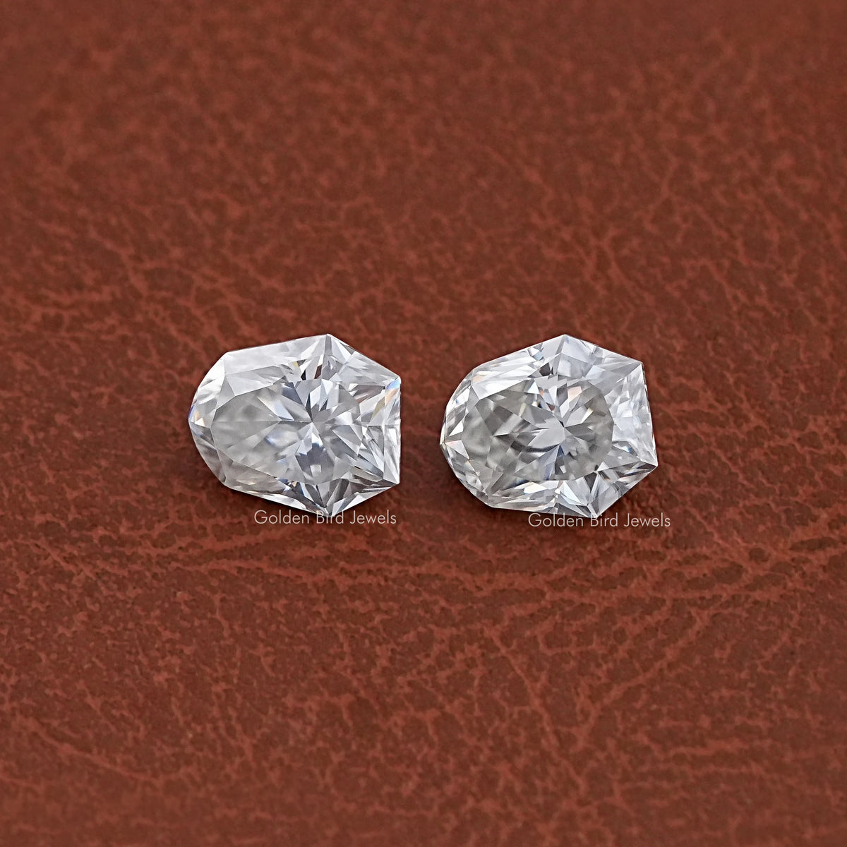 View Of Shield Cut Loose Moissanite Pair 