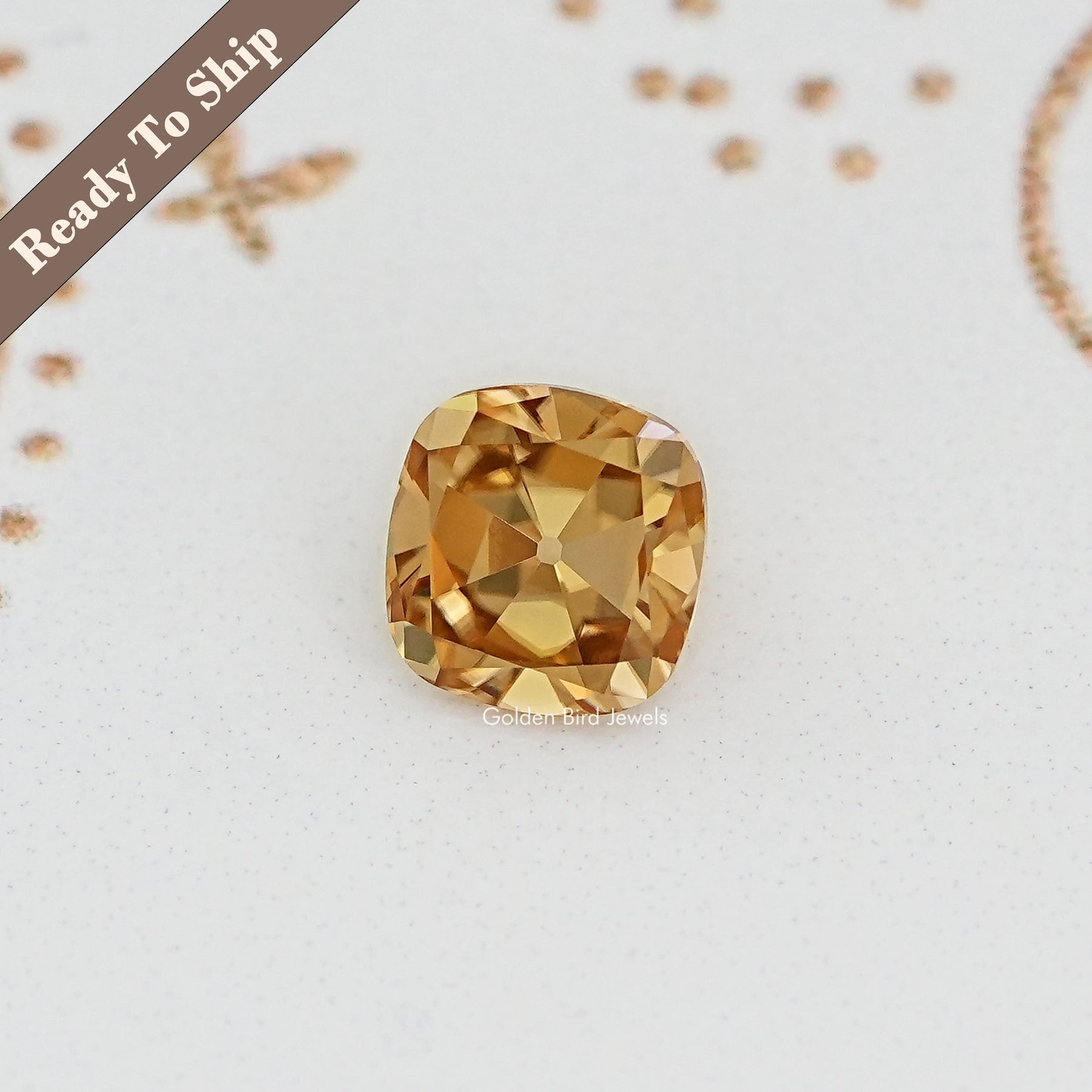Champagne Old Mine Cushion Loose Moissanite