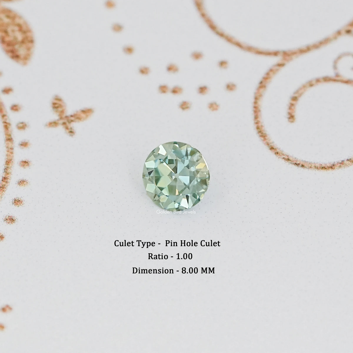 Cyan Blue Old European Round Loose Moissanite
