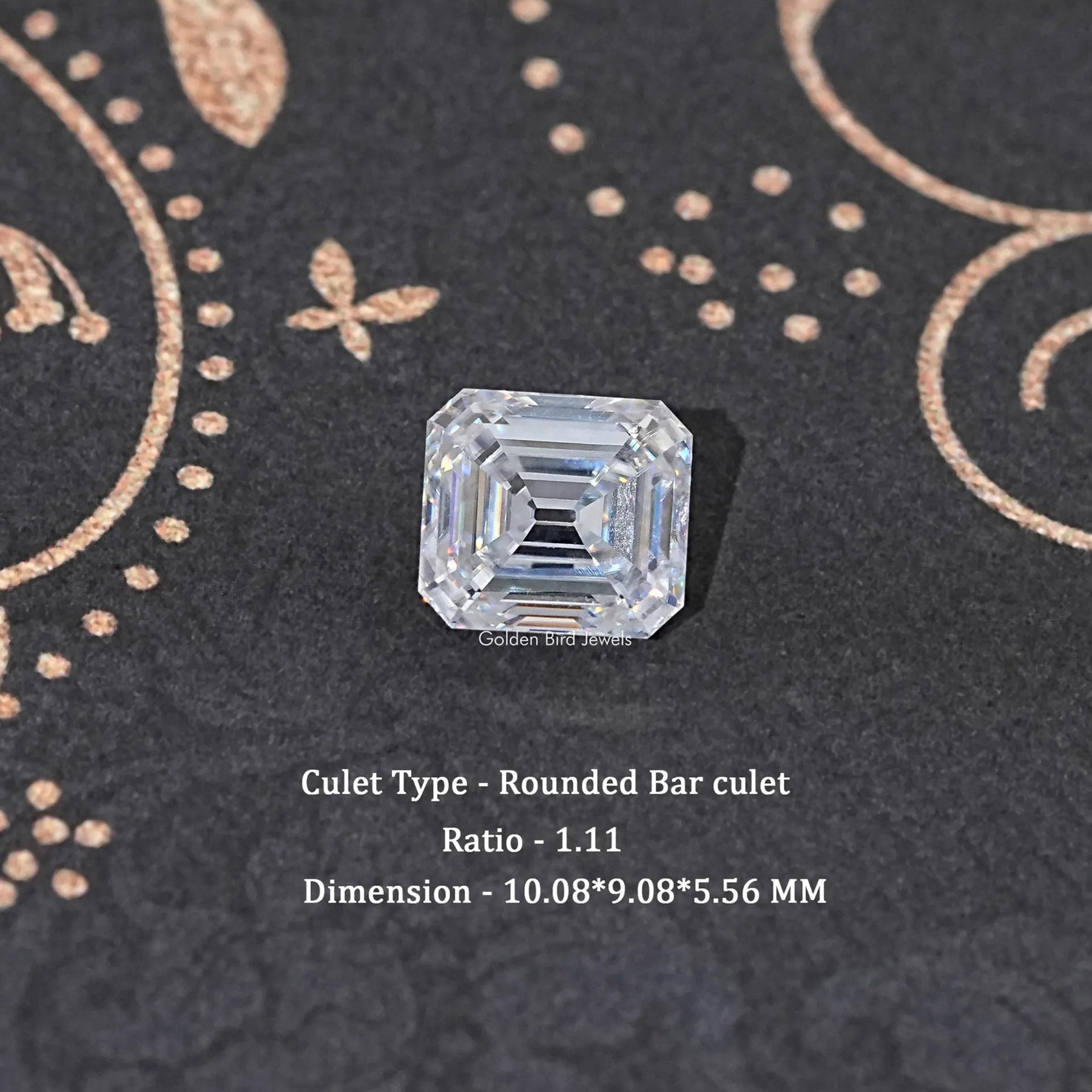 Colorless Old Mine Asscher Cut Loose Moissanite