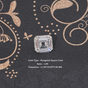 Near Colorless Old Mine Asscher Loose Moissanite