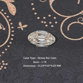 Off White Old Mine Moval Loose Moissanite