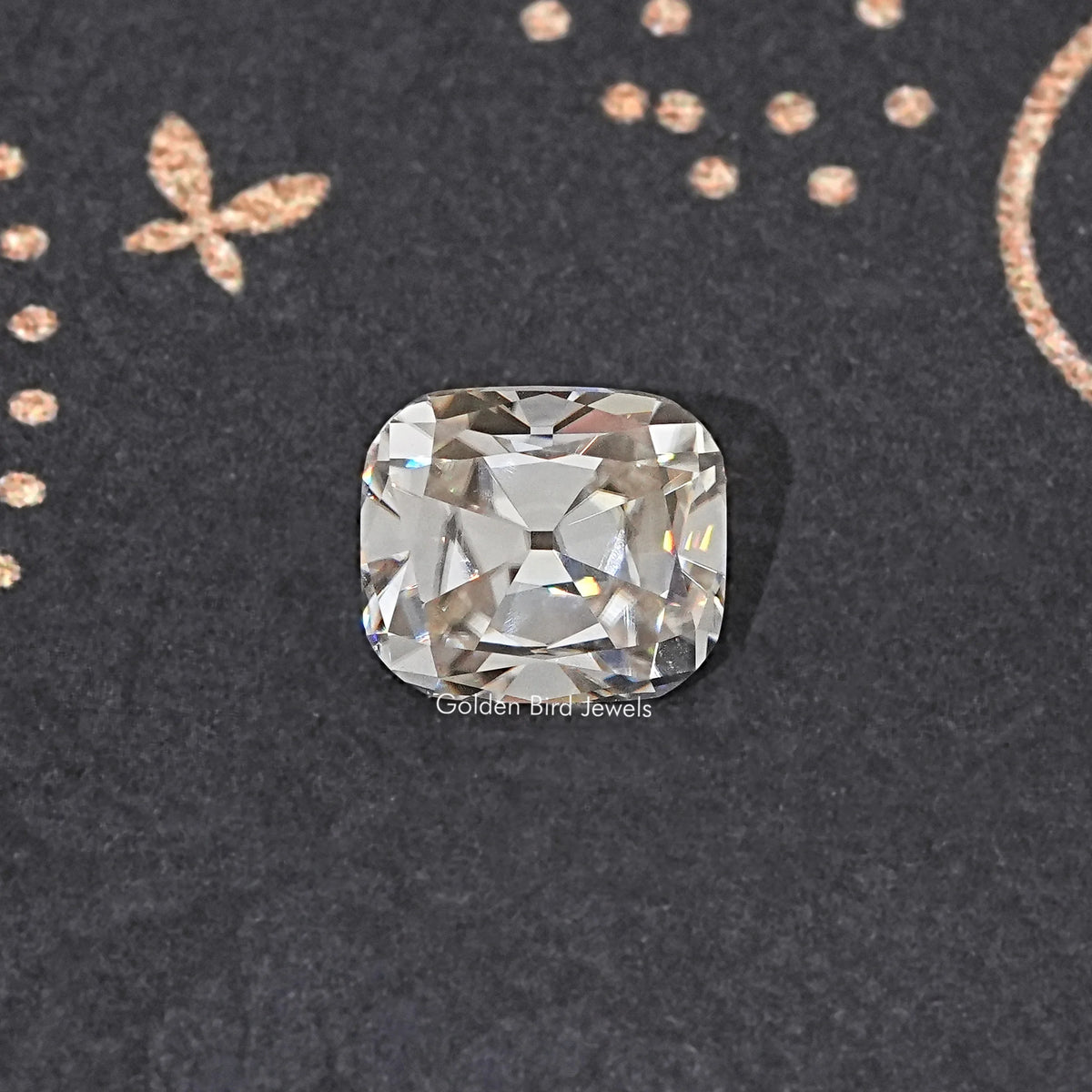 Off White Old Mine Cut Cushion Loose Moissanite