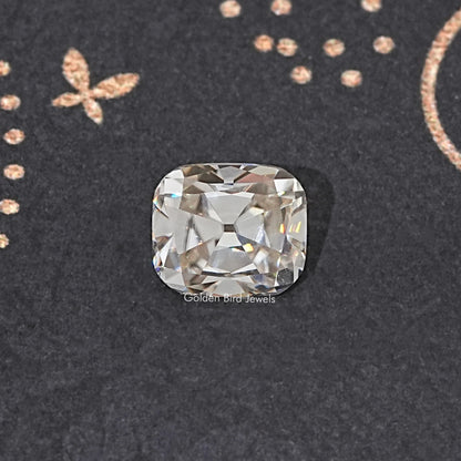 Off White Old Mine Cut Cushion Loose Moissanite