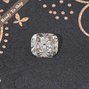 Off White Old Mine Cut Cushion Loose Moissanite