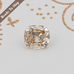 Yellow Old Mine Cut Cushion Loose Moissanite