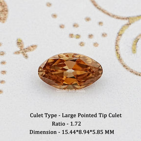 Champagne Old Mine Cut Moval Loose Moissanite