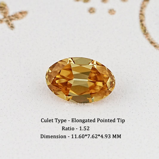 Champagne Old Mine Oval Cut Loose Moissanite