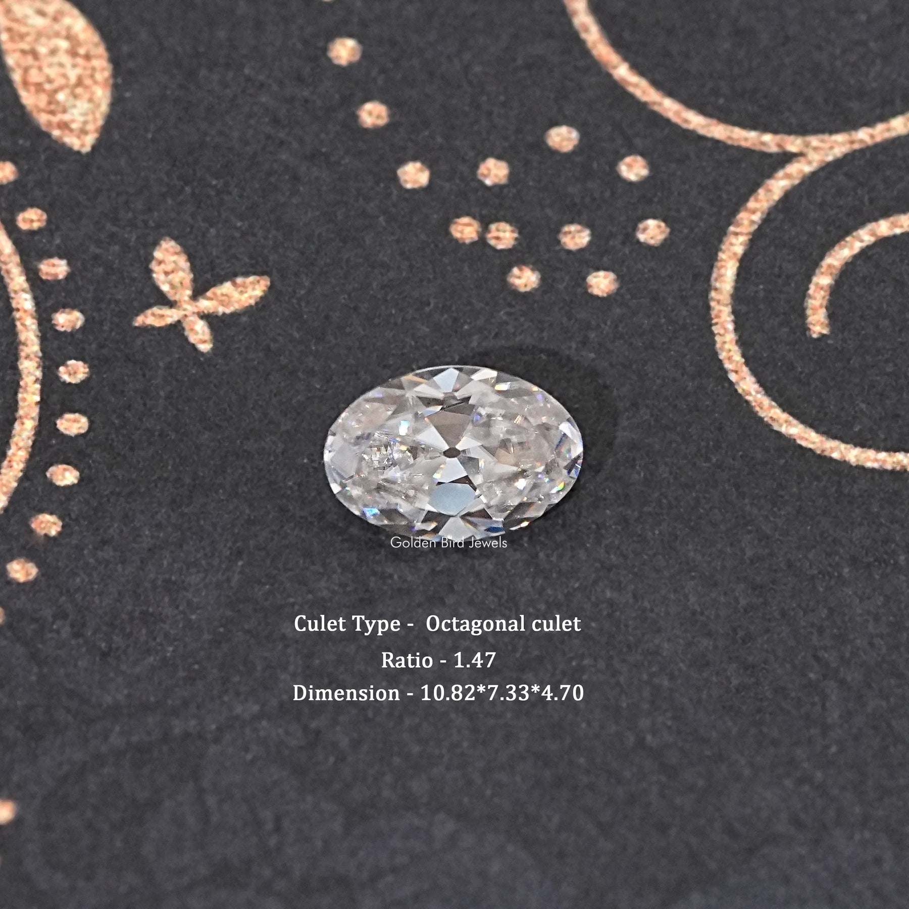 Near Colorless Old Mine Oval Loose Moissanite
