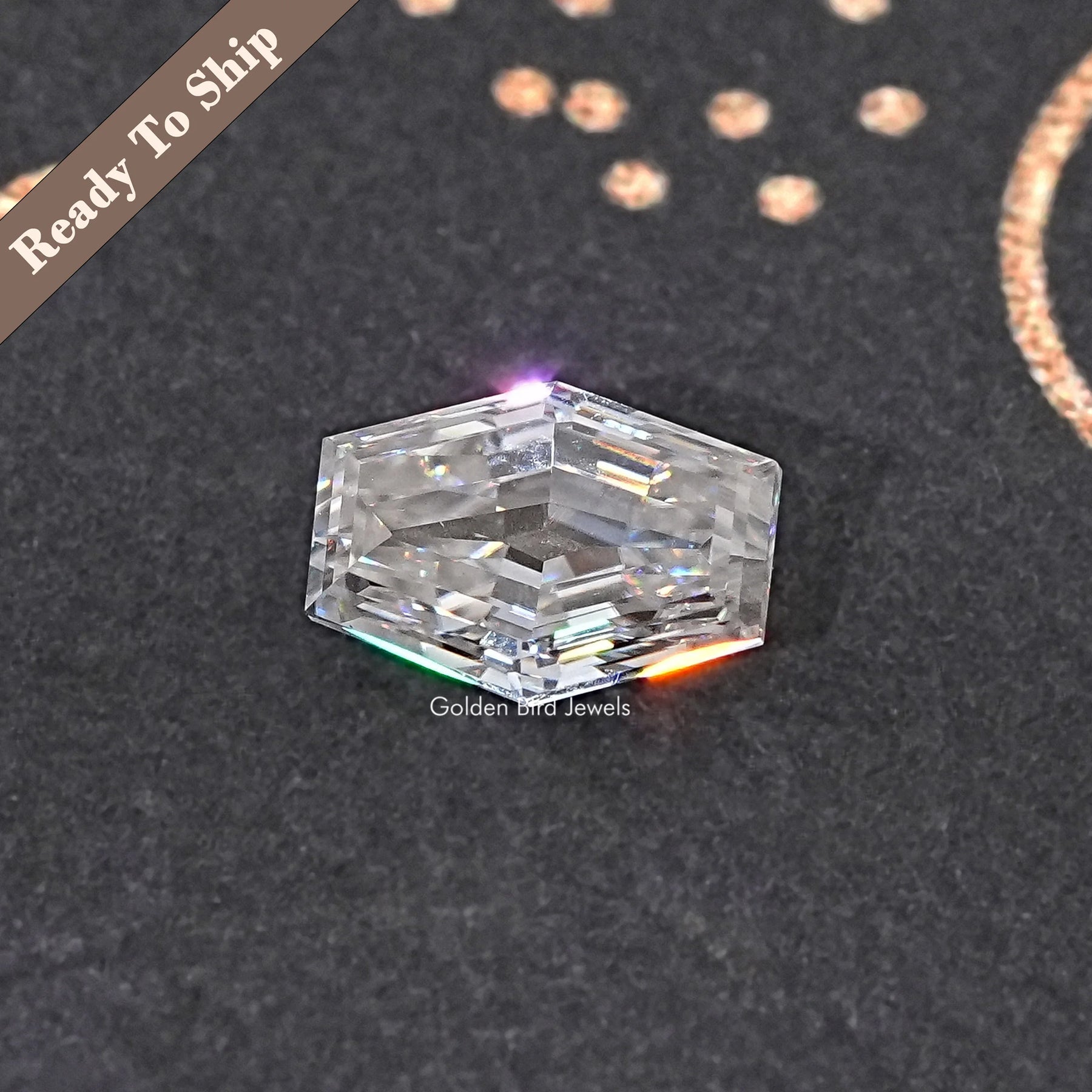 Colorless Old Mine Lozenge Cut Loose Moissanite