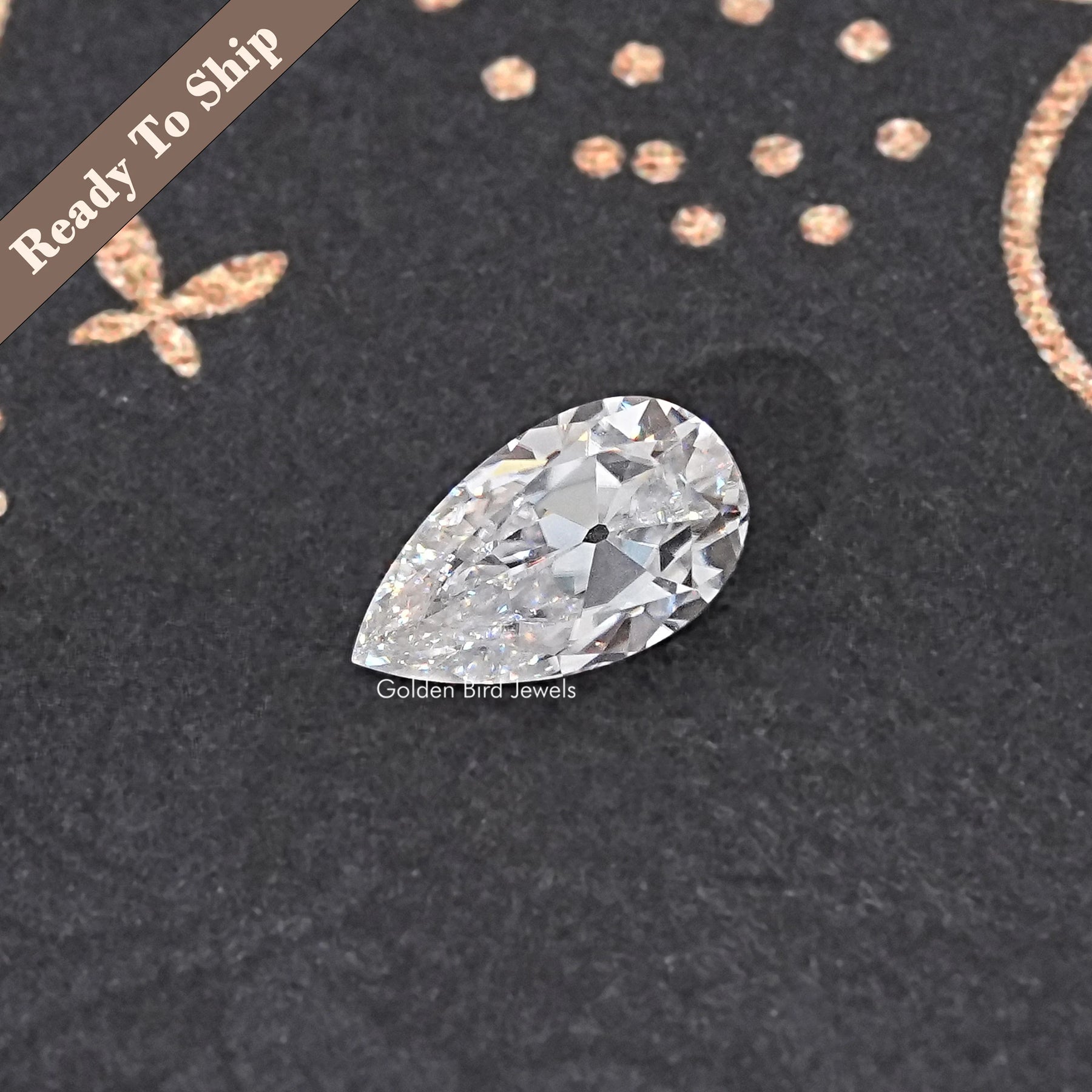 Old Mine Pear Cut Loose Moissanite