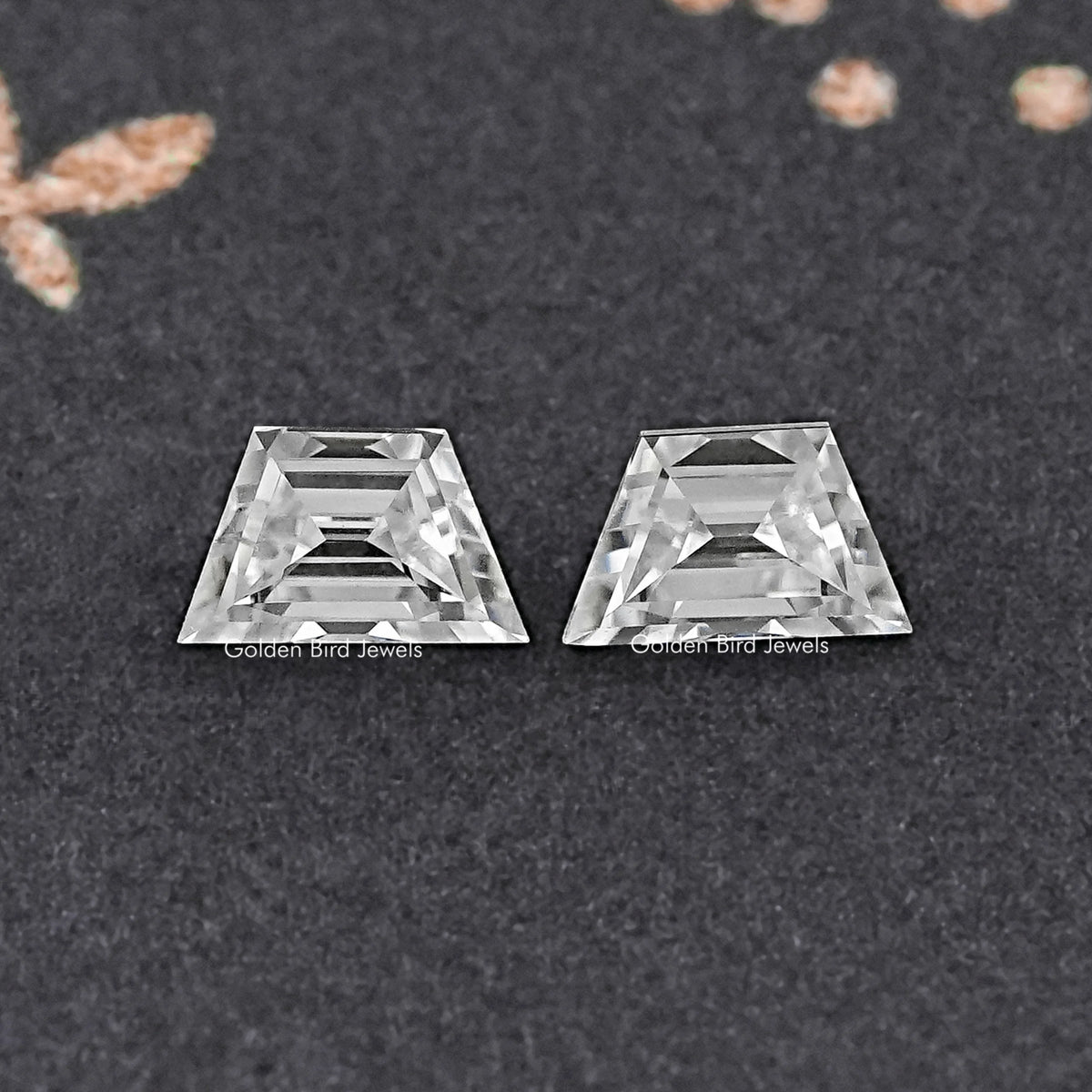 Step Cut Trapezoid Moissanite Matching Pair