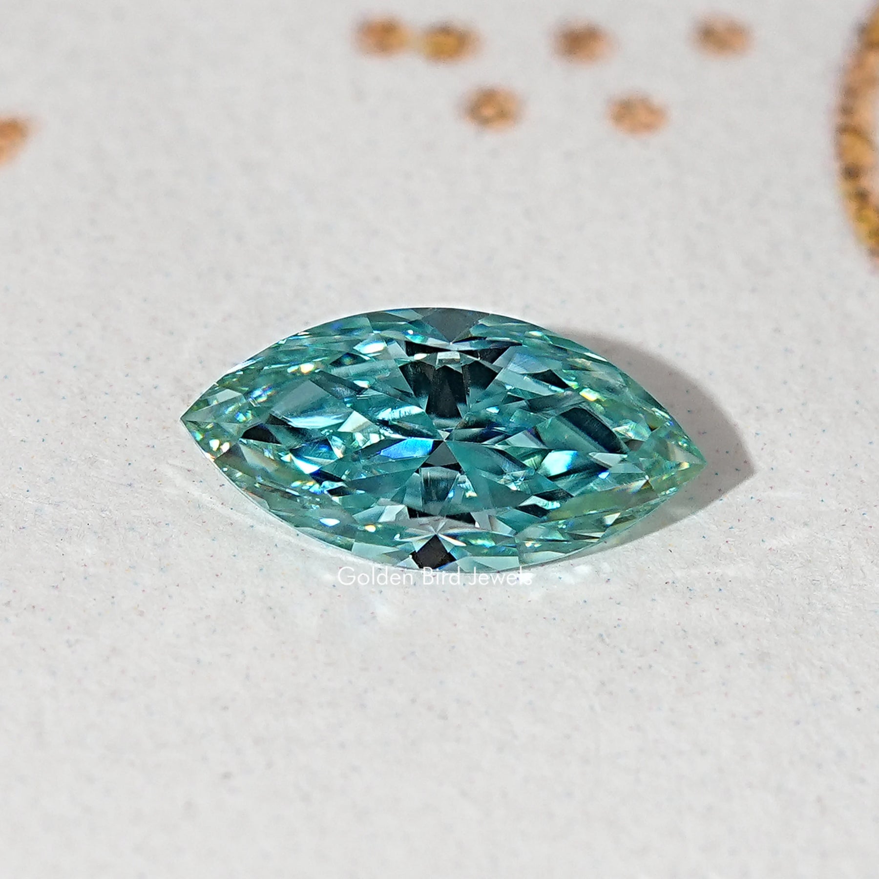 Blue Marquise Cut Moissanite Loose Stone