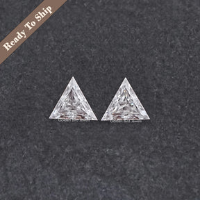 Triangle Cut Loose Moissanite Matching Pair