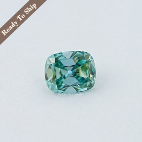 Blue Old Mine Cushion Loose Moissanite