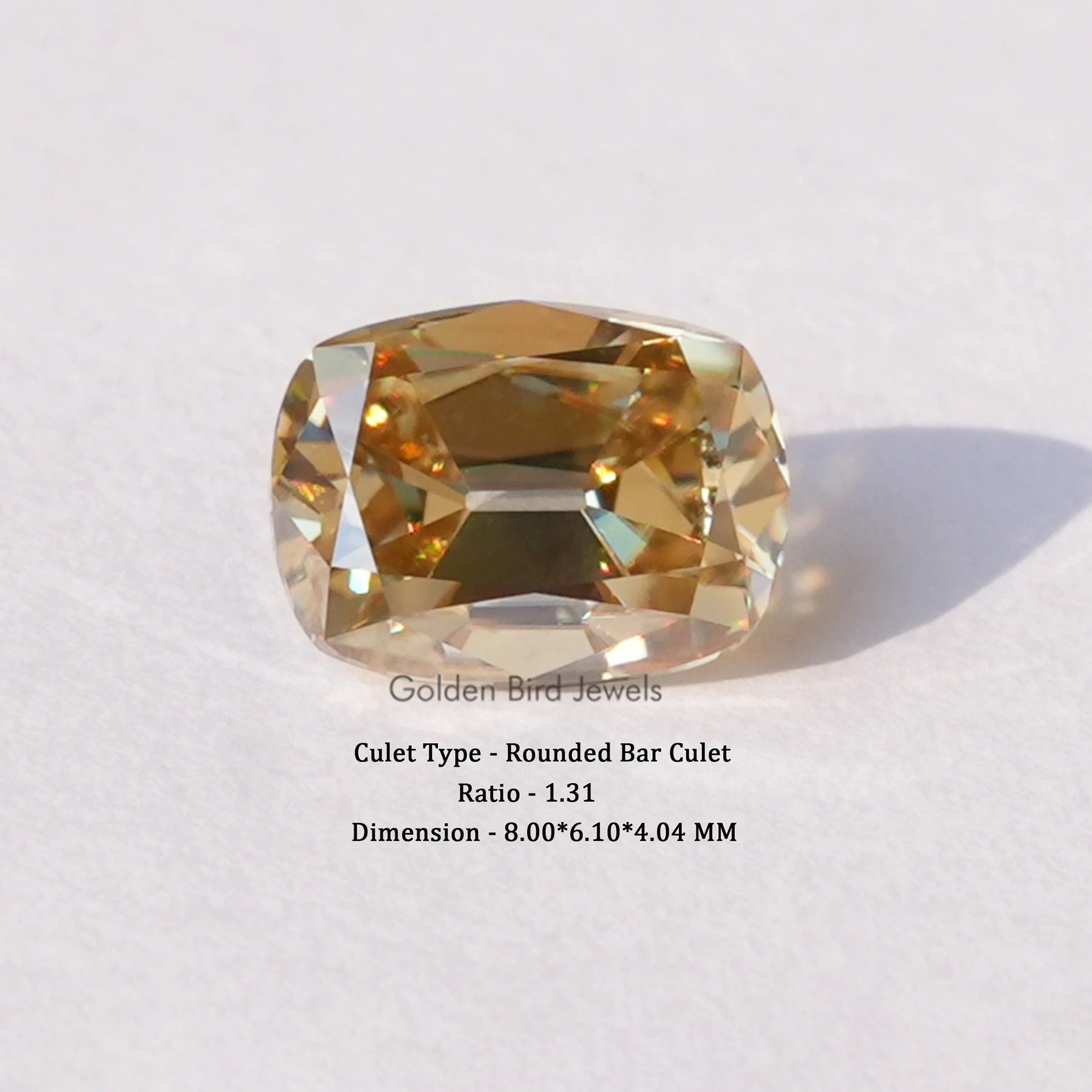 Elongated Old Mine Cut Cushion Moissanite Stone