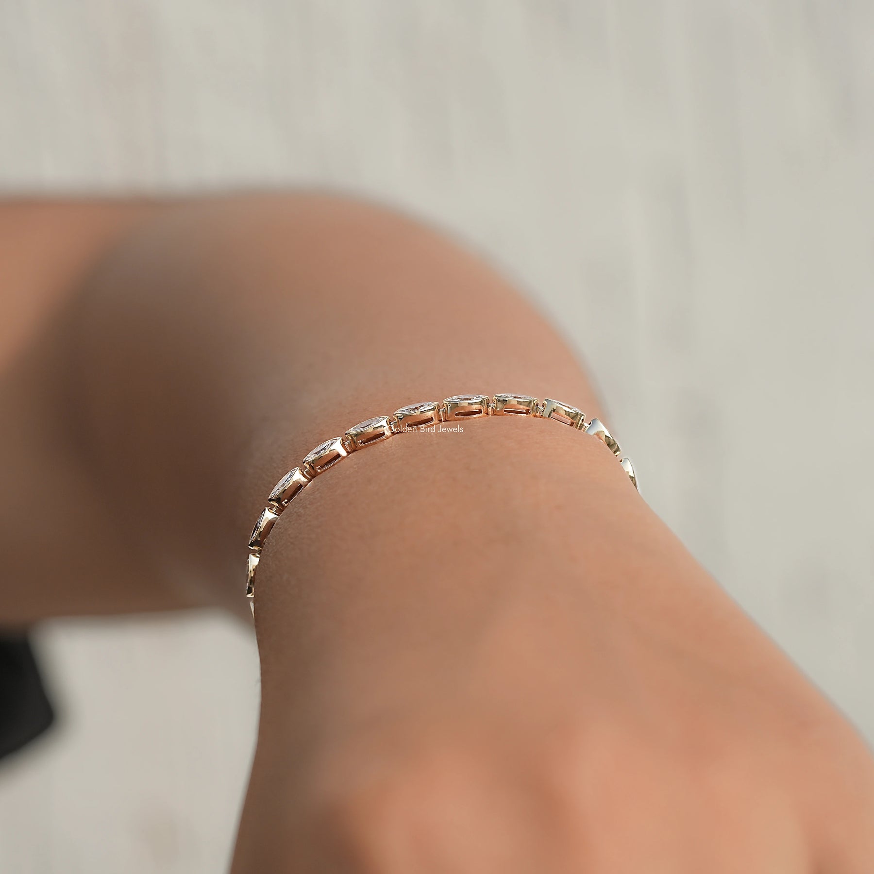 East West Marquise Cut Lab Diamond Tennis Bracelet