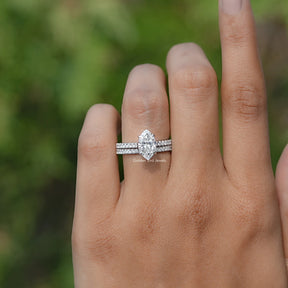 In finger front view of Lab Diamond ring