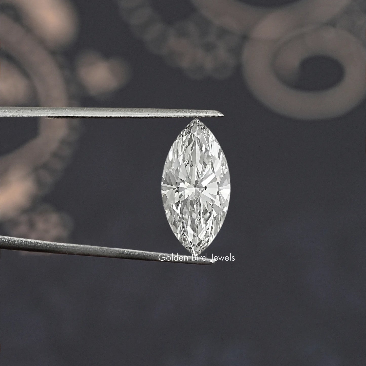 Detailed View Of Marquise Cut Lab Grown Diamond