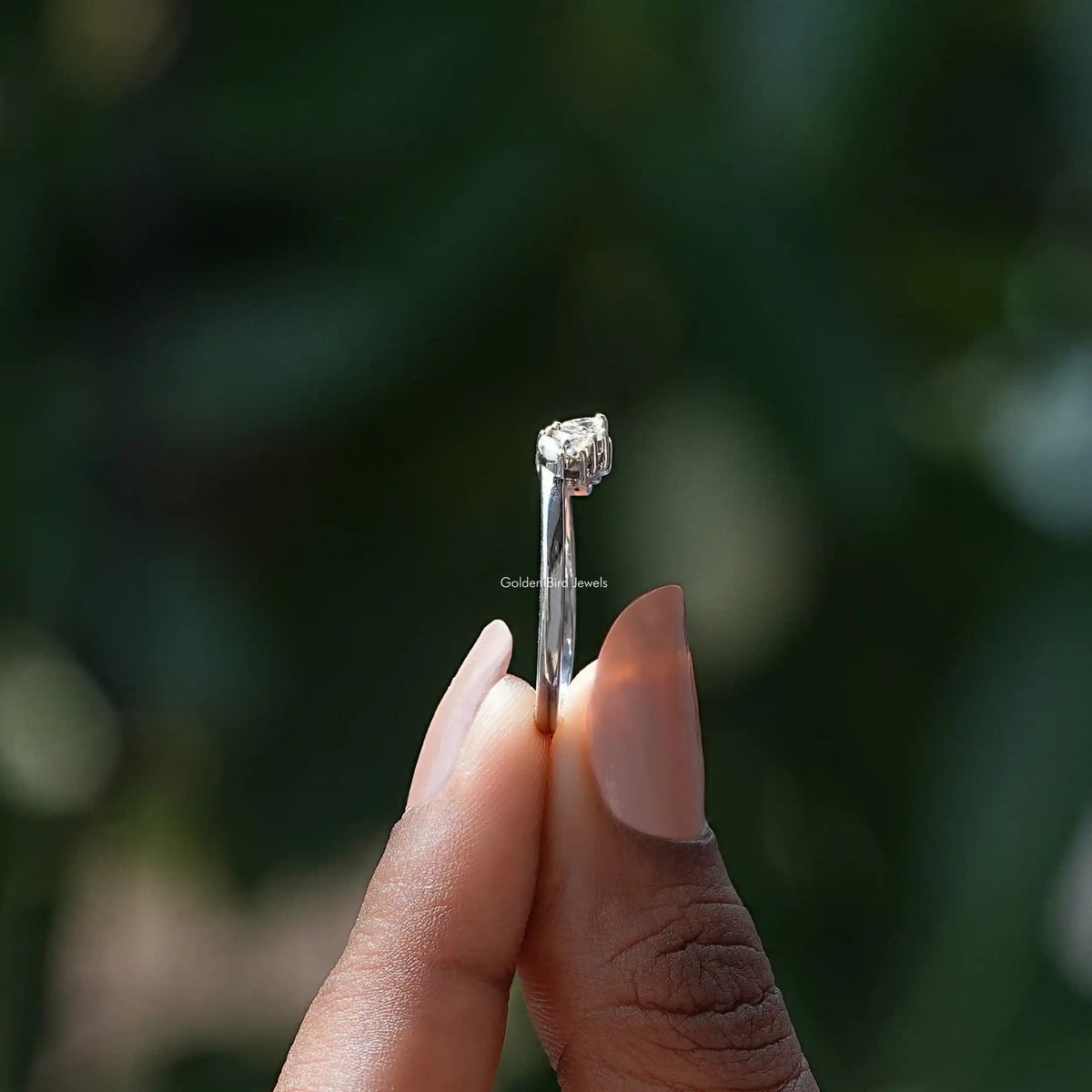 Marquise Lab Diamond Open Cuff Stacking Band