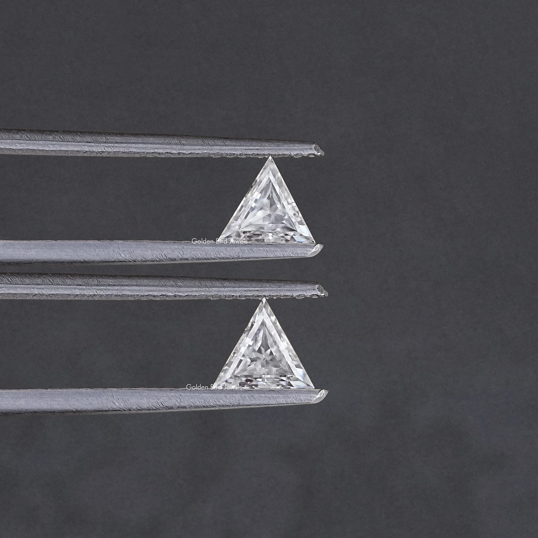 Triangle Cut Loose Moissanite Matching Pair
