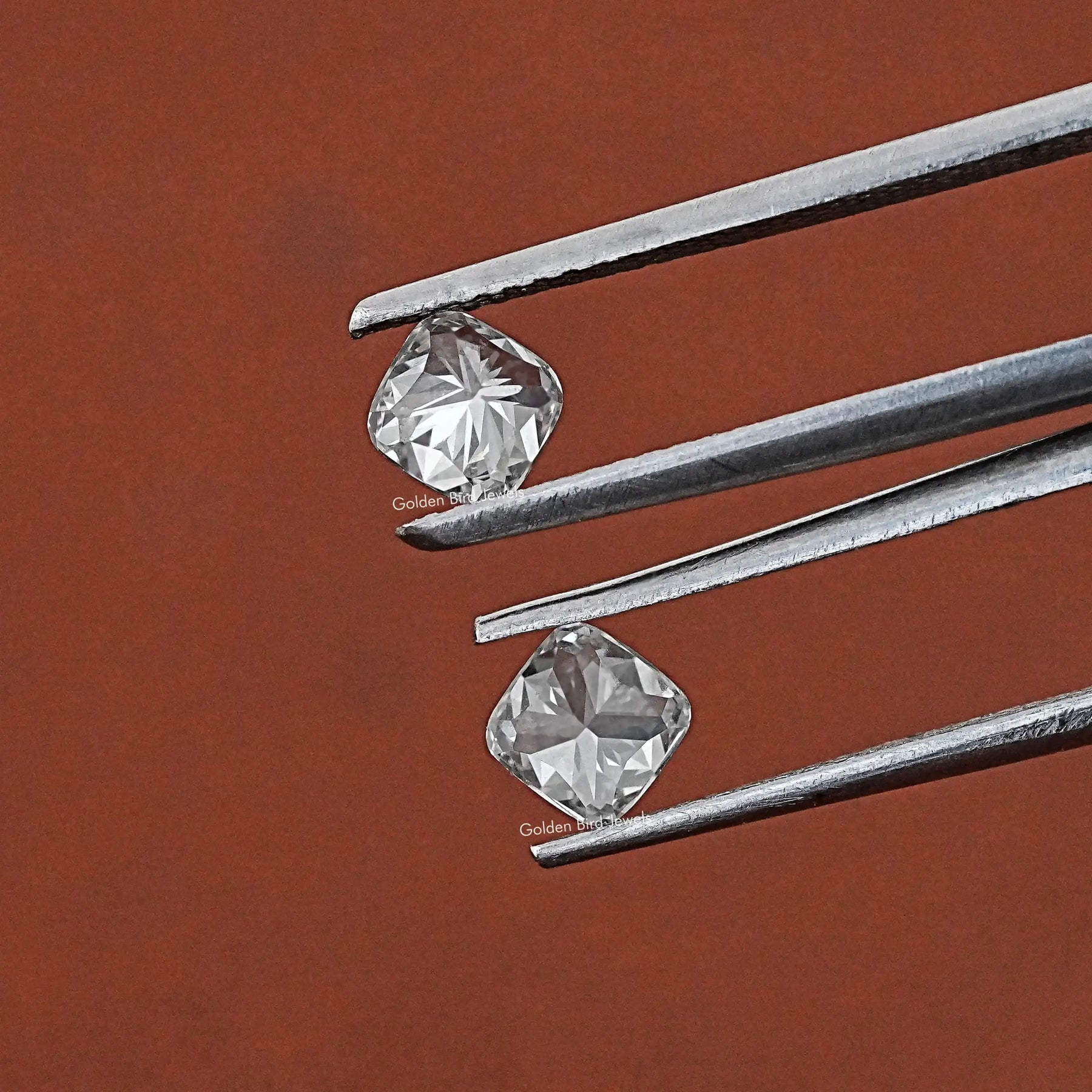 Matching Pair Of Cushion Cut Lab Grown Diamonds