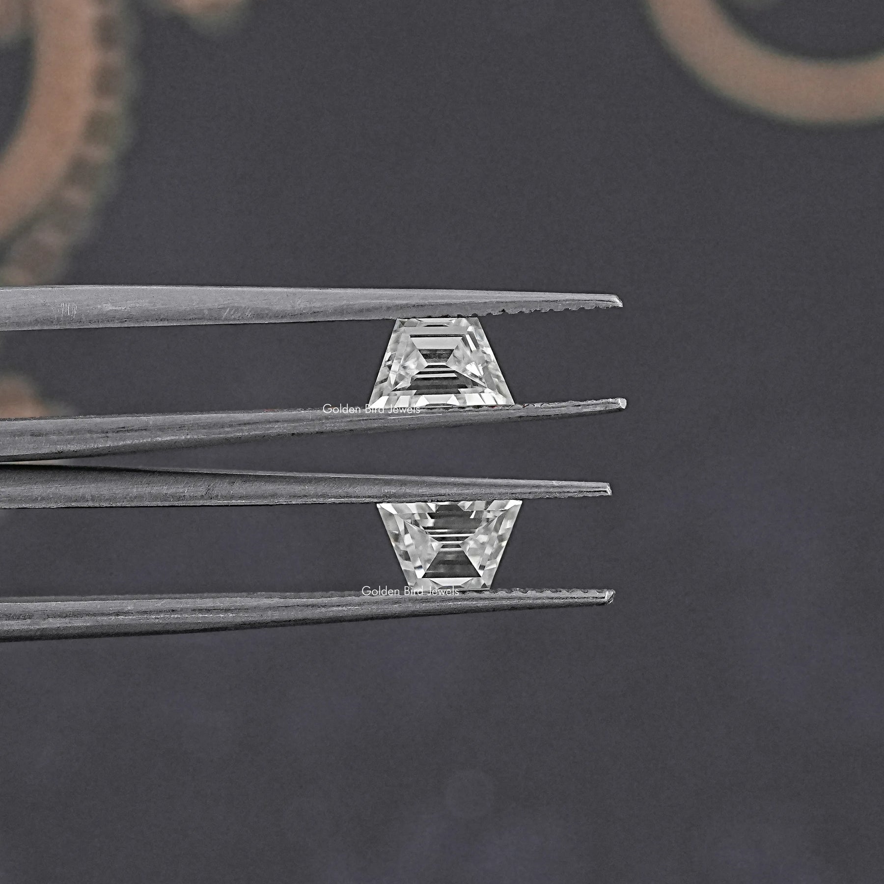 Step Cut Trapezoid Moissanite Matching Pair