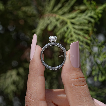 Oval Cut Moissanite Bridal Ring Set