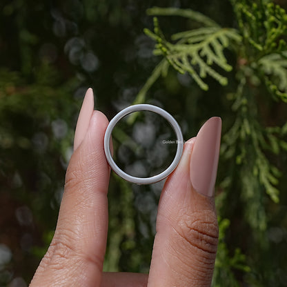 Round Cut Moissanite Classic Wedding Band