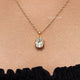In neck View Of Old Mine Cushion Moissanite Pendant