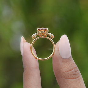 Moissanite Old Mine Moval Engagement Ring