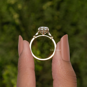 Moissanite Old Mine Radiant Engagement Ring