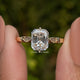 Moissanite Old Mine Radiant Engagement Ring