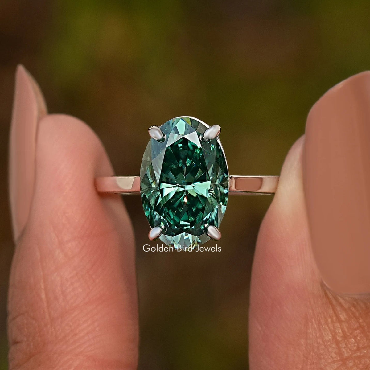 Moissanite Oval Cut Engagement Ring