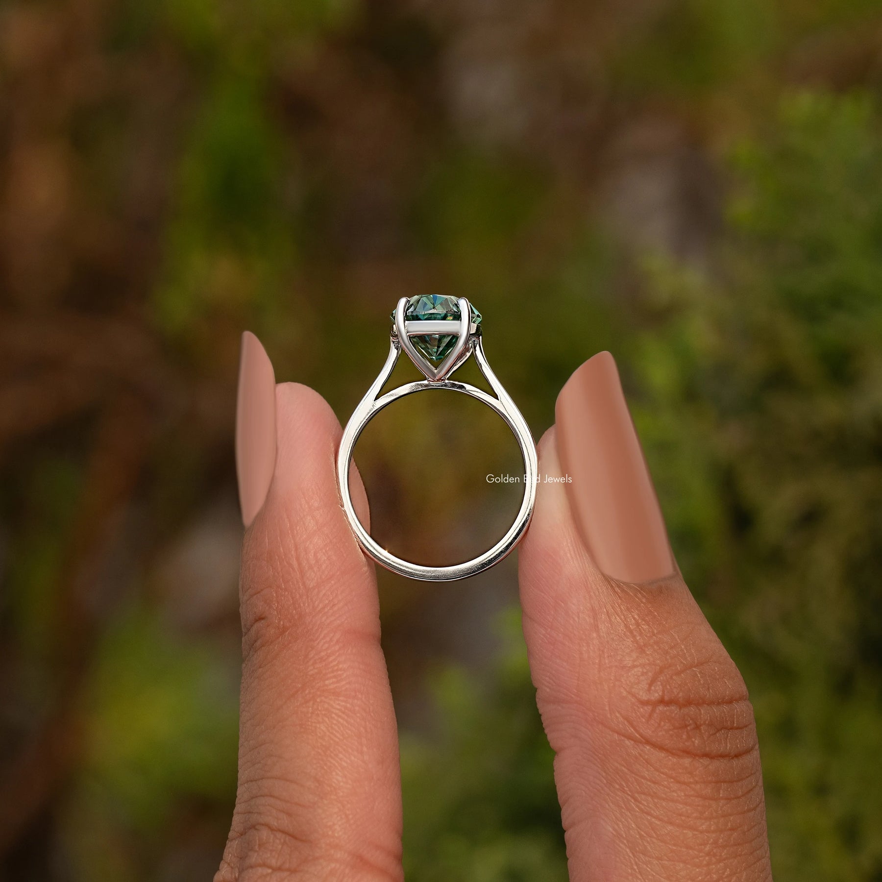 Moissanite Oval Cut Engagement Ring