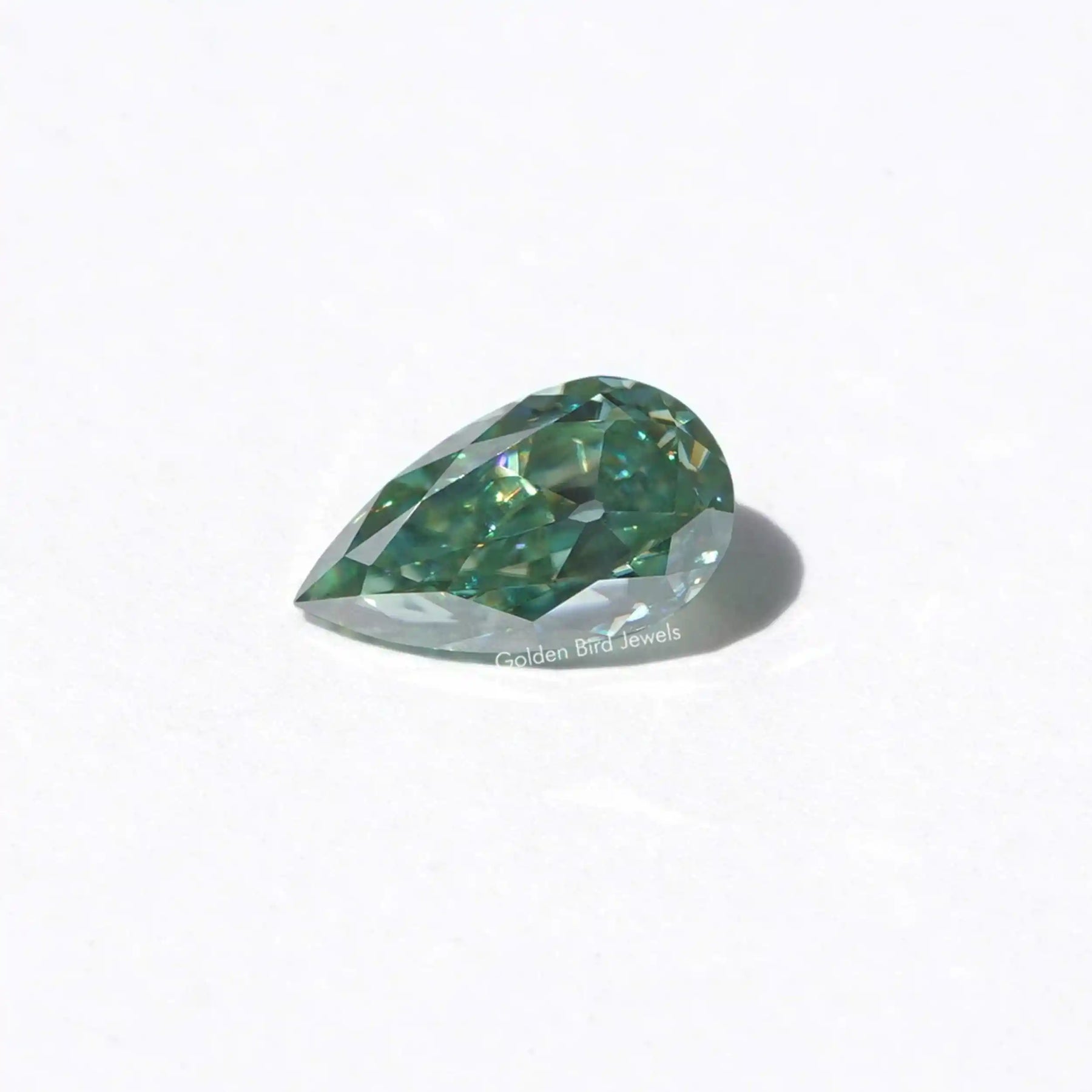 Side  view of  Pear Shaped Loose Moissanite Stone
