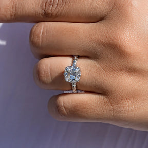 Peruzzi Cut Moissanite Solitaire Ring