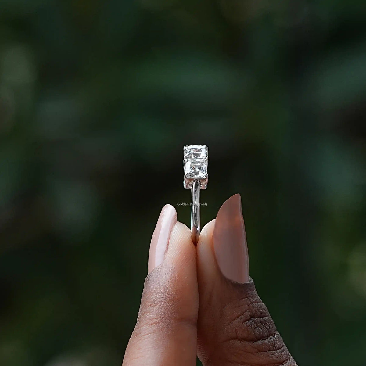 [Moissanite Princess Cut Eternity Band]-[Golden Bird Jewels]