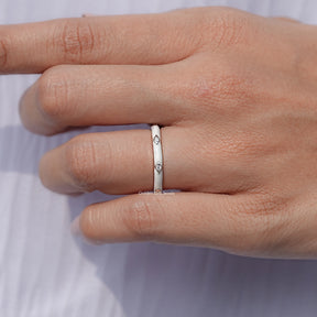 Close View Of Round Moissanite Full Eternity Band
