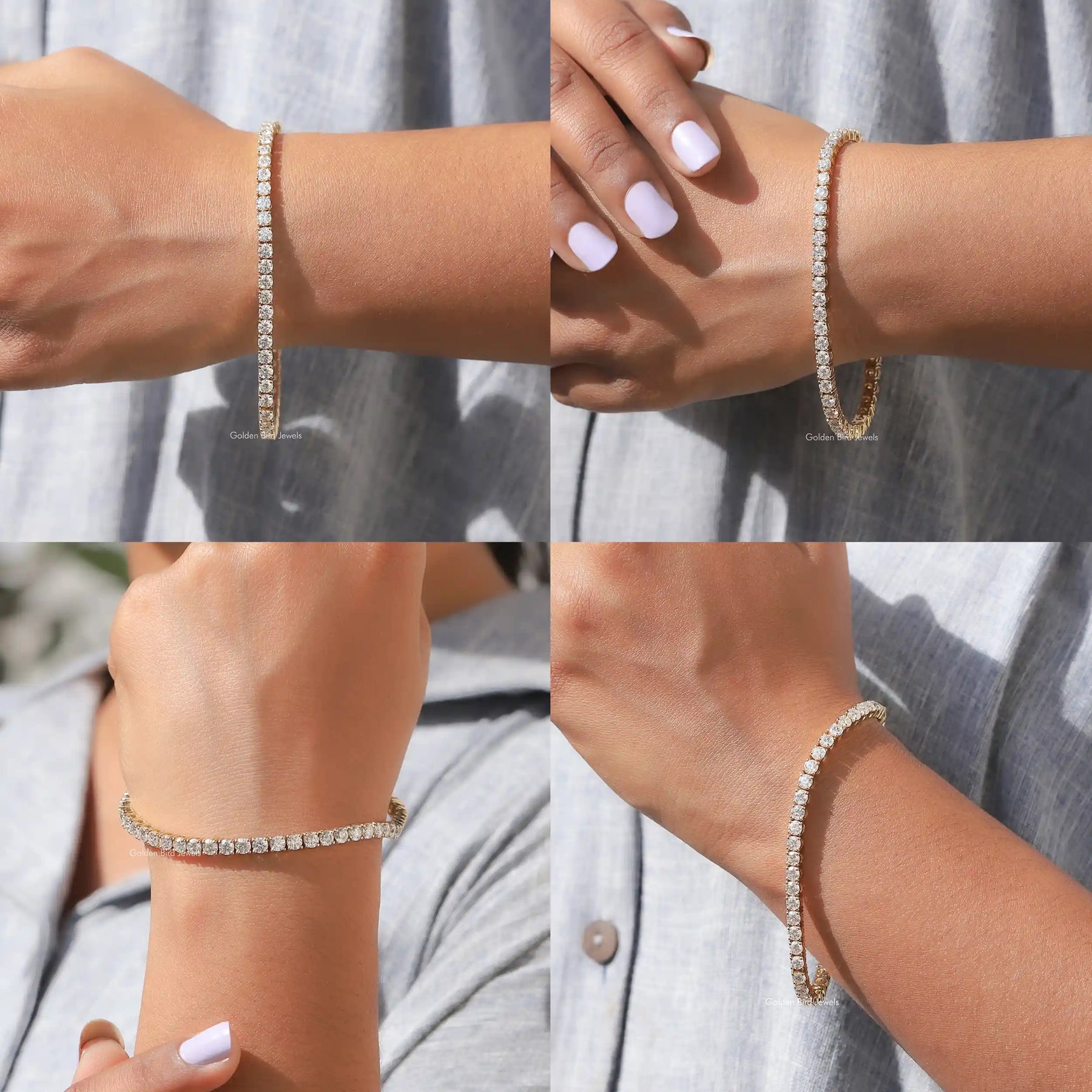 Beautiful Round Cut Moissanite Tennis Bracelet