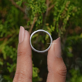 Moissanite Round Shaped Eternity Wedding Band