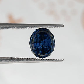 Blue Sapphire Step Cut Oval Loose Moissanite