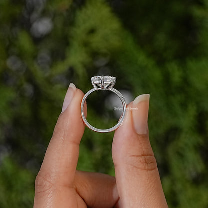 Old Mine Cushion Moissanite Solitaire Engagement Ring