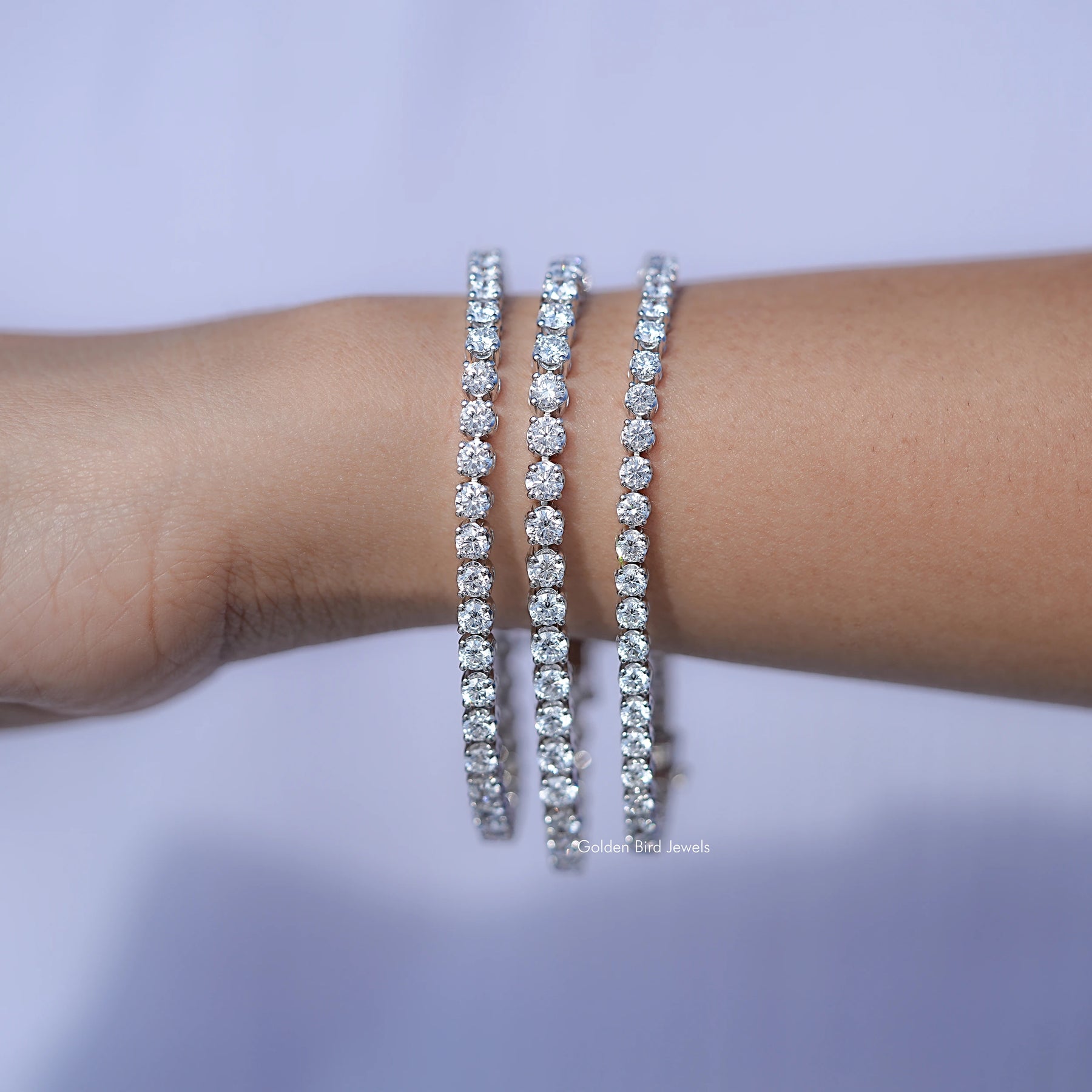 Side View Of Diamond Bridal Bracelet