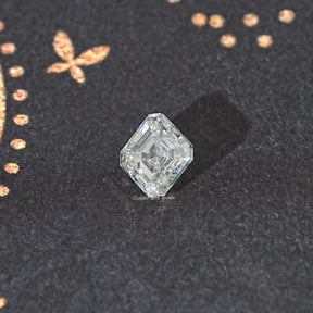 2.85 CT Off White Asscher Moissanite Loose Stone