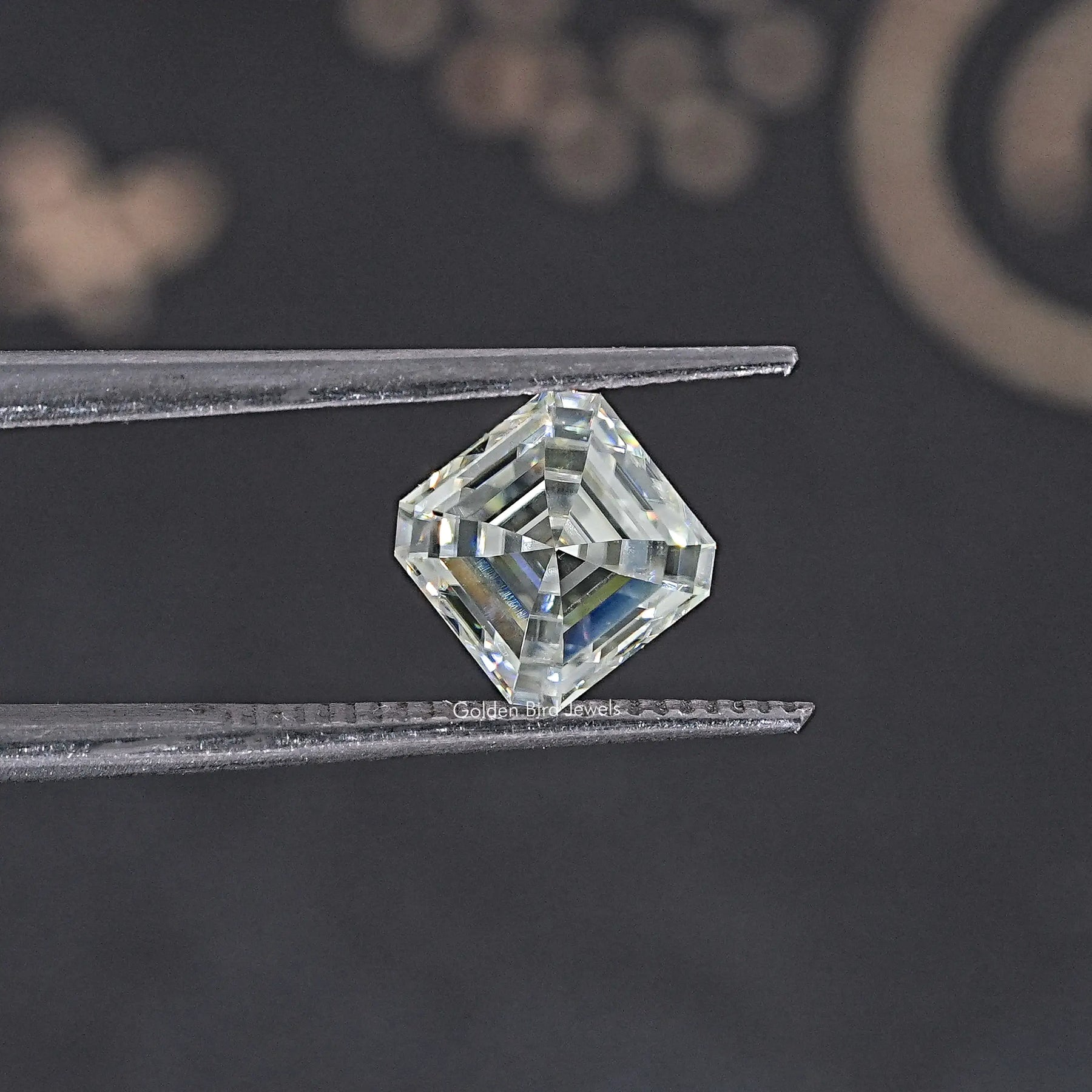 2.85 CT Off White Asscher Moissanite Loose Stone