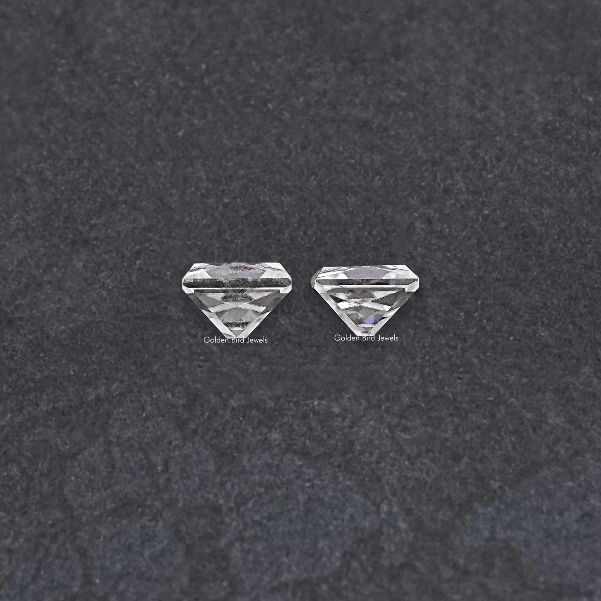 Off White French Cut Loose Moissanite Pair