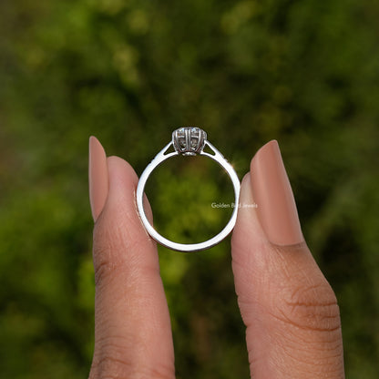 Old Mine Cushion Cut Bridal Ring For Women