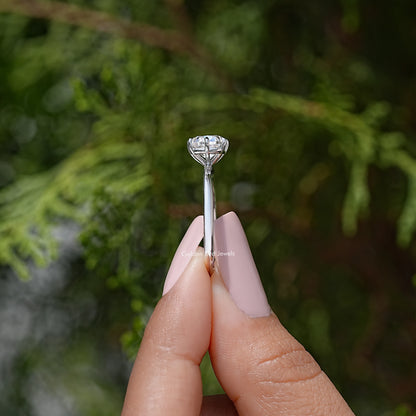 East West Set Old Mine Cushion Moissanite Ring